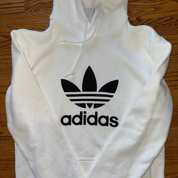 Adidas Men's Trefoil White Hoodie - Picture 6 of 9